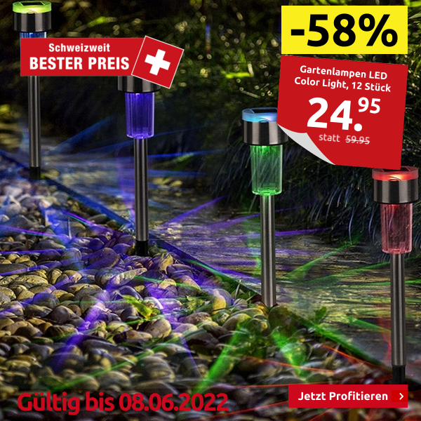 Gartenlampen LED Color Light, 12 Stück