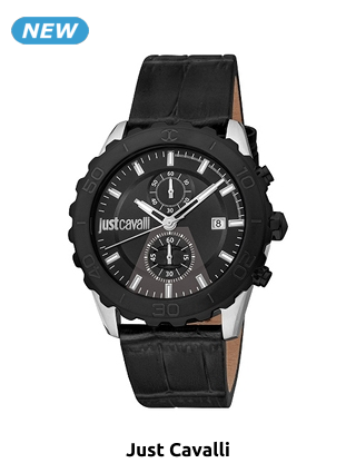 Just cavalli Herrenuhr «Richard», schwarz