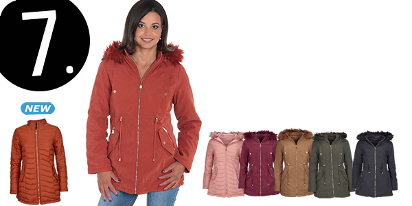 Warme Jacke wendbar, rosa