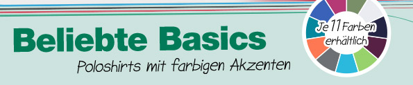 Beliebte Basics - Poloshirts mit farbigen Akzenten