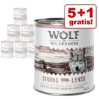 6 x 800 g Wolf of Wilderness Natvoer 5 + 1 gratis!