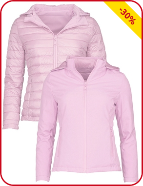 Wendbare Übergangsjacke 2-in-1, rosa