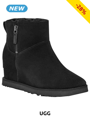 UGG Stiefeletten mit Plateausohle «Mini zip», schwarz