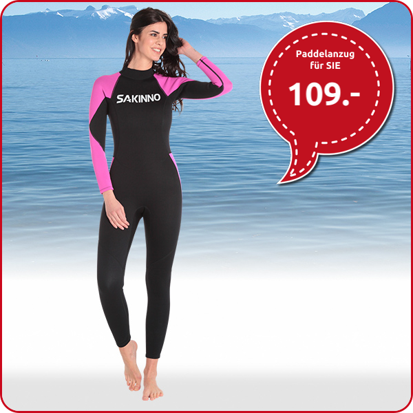 Paddelanzug für SIE, schwarz/rosa