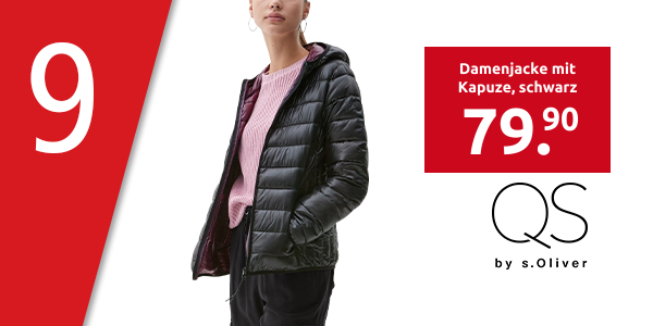 Q/S by s.Oliver Damenjacke mit Kapuze, schwarz