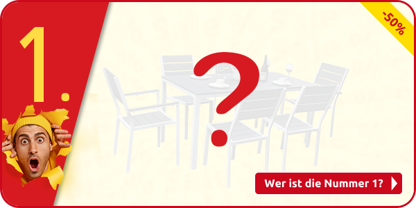 Gartenset «Cancun», 7-teilig, weiss/ grau