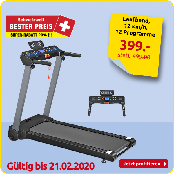 Laufband, 12 km/h, 12 Programme