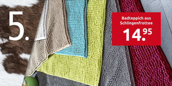 Badteppich aus weichem Schlingenfrottee, türkis