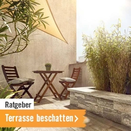 Ratgeber Terrasse beschatten und vor Sonne schützen