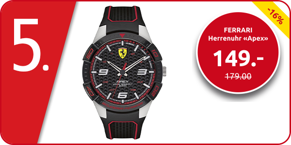 FERRARI Herrenuhr «Apex», schwarz/mehrfarbig