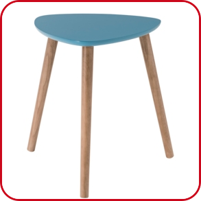 Couchtisch «Space», dreieckig, blau