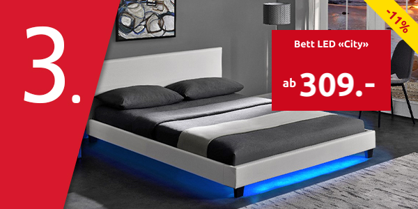 Bett LED «City»