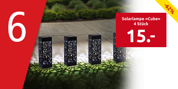 Solarlampe «Cube», 4 Stück
