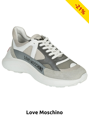 LOVE MOSCHINO Sneakers «Super heart», grau