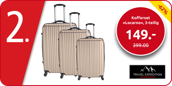 Kofferset «Locarno», 3-teilig, champagne