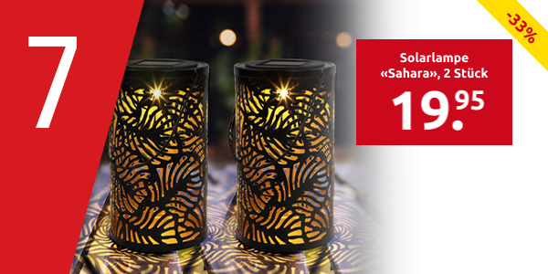 Solarlampe «Sahara», 2 Stück
