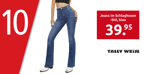 Tally Weijl Jeans im Schlaghosen-Stil, blau