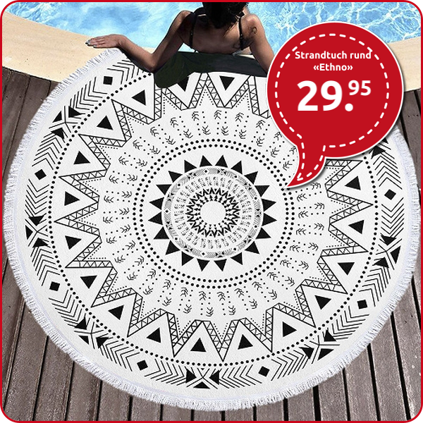 Strandtuch rund «Ethno», Ø 150 cm