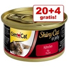 20 + 4 gratis! 24 x 70 g GimCat ShinyCat in Gelei