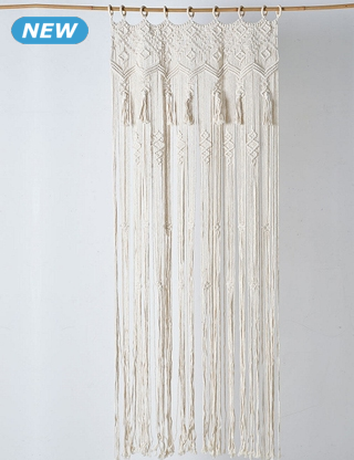 Vorhang «Makramee», naturfarben