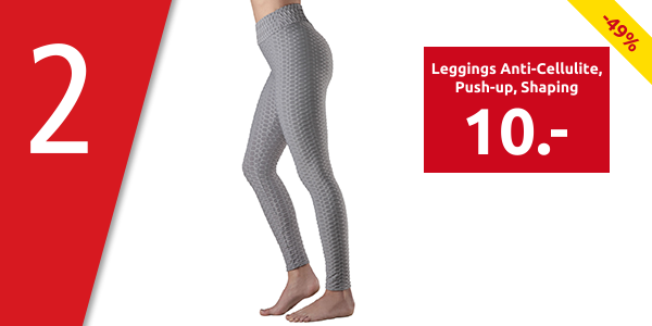 Leggings Anti-Cellulite, Push-up, Shaping, grau