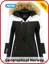 Geographical Norway Expedition Damenparka «Aquarelle», schwarz