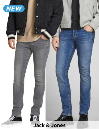 JACK & JONES Herrenhose, L32, grau