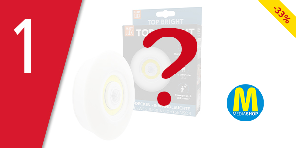 LED-Lampen «Handylux Top Bright», 4 Stück, mit Bewegungsmelder