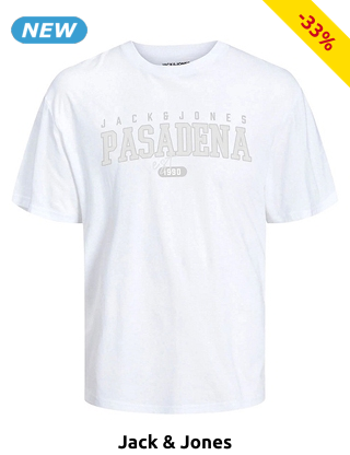 JACK&JONES T-Shirt, weiss