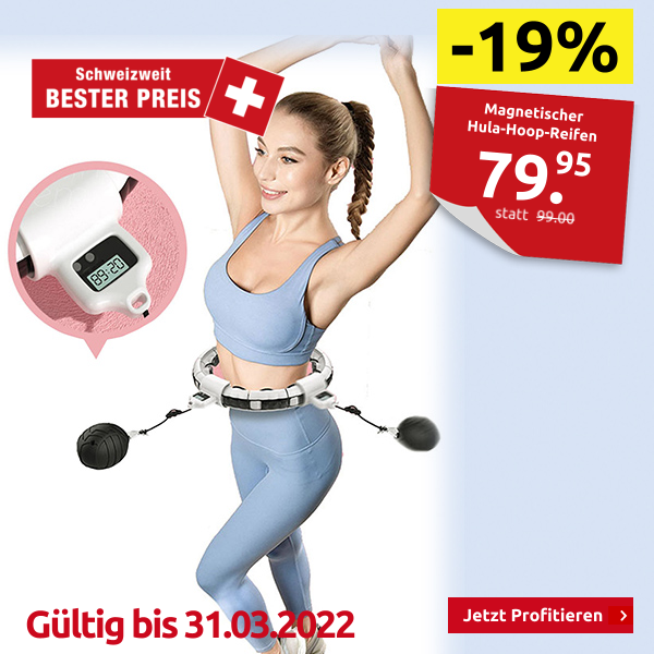 Magnetischer Hula-Hoop-Reifen für Taillenumfang Ø 60-115 cm