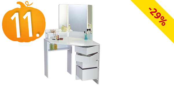 Eck-Coiffeuse mit LED