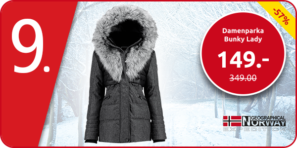 Geographical Norway Damenparka Bunky Lady, schwarz