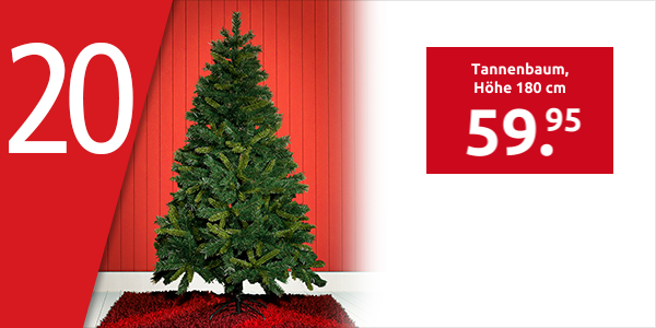 Tannenbaum mit 650 Zweigen, Höhe 180 cm