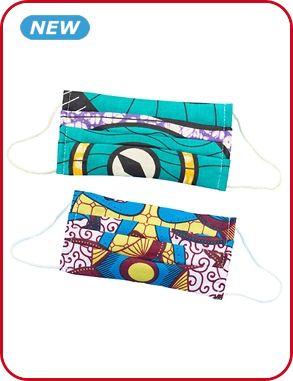 Mund-, Nasen-Schutz aus Stoff «Wax», 2er-Set