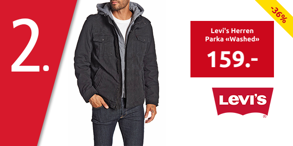 Levi's Herren Parka «Washed», schwarz