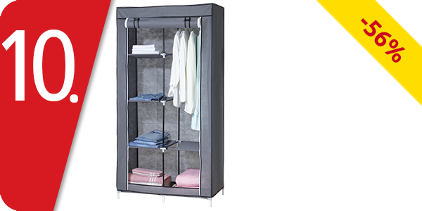 Kleiderschrank aus Vlies, grau