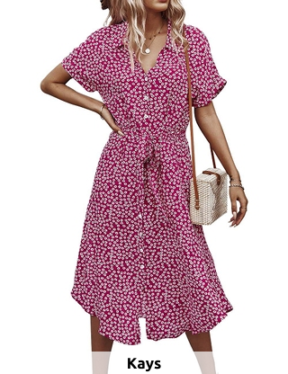 Kurzärmeliges Kleid «Lily», rot