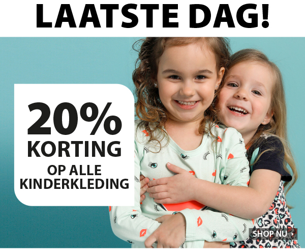 Laatste dag: 20% korting op alle kinderkleding!