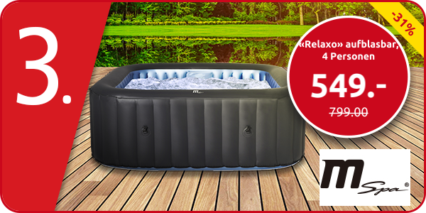 MSpa «Relaxo» aufblasbar, 4 Personen, 108 Jet-Düsen