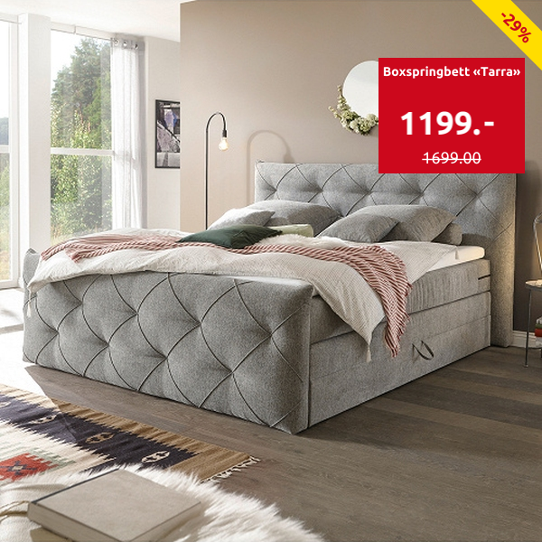 Boxspringbett «Tarra», 180 x 200 cm