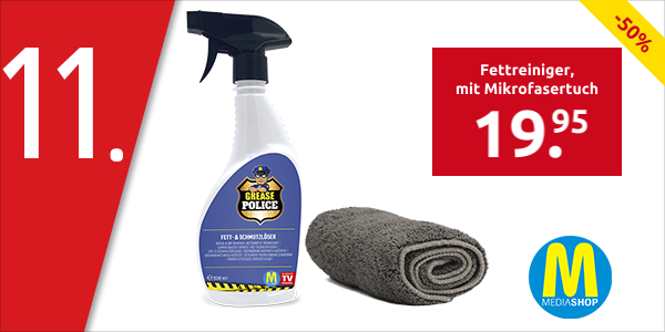 Fettreiniger «Grease Police», mit Mikrofasertuch
