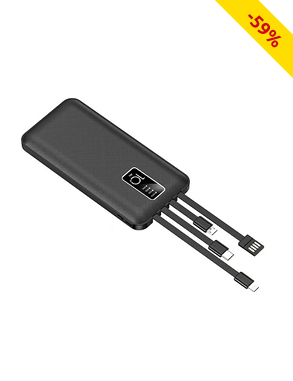 Powerbank, lädt 4 Geräte auf einmal, 10'000 mAh