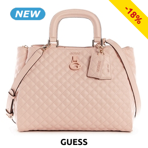 GUESS Handtasche «Rue Rose», rosa