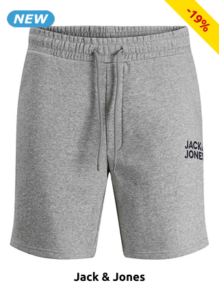JACK & JONES Herrenshorts, dunkelgrau meliert