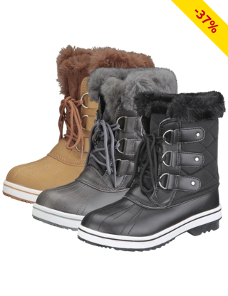 Damenstiefel, gefüttert, schwarz