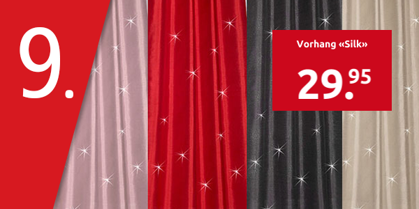 Vorhang «Silk», H 240, B 140 cm, 1 Stück, rot