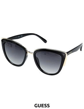 Sonnenbrille Guess, schwarz mit grauen Gläsern