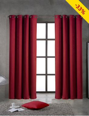 Vorhang 1 Stück, lichtundurchlässig, rot