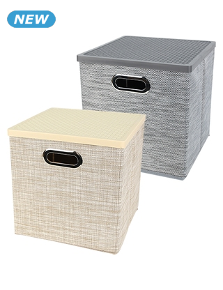 Aufbewahrungsbox, 27x28x27 cm, mit Deckel, goldfarben