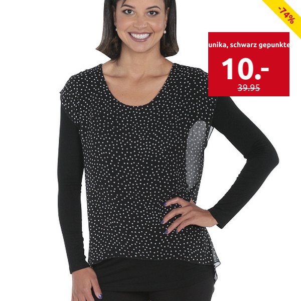 Tunika, schwarz gepunktet